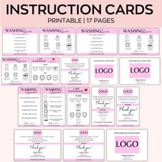 the instructions for how to make an instruction card with pictures on it and text below