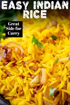 How To Cook Indian Rice, Easy Indian Rice, Rice For Indian Food, Indian Basmati Rice Recipes Easy, Pilau Rice Recipe Indian, Indian Curry Rice Recipe, Indian Food Easy Recipes, How To Make Indian Rice, India Rice Recipes