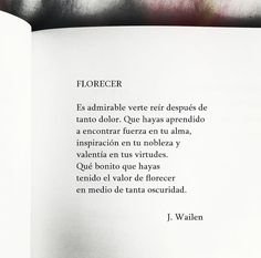 an open book with the words florecer written in spanish