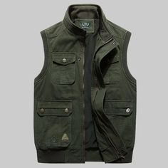 Work Vest Men Men's Tactical  Motorcyclist Multi-pocket Sleeveless Jacket Fishing Clothing Hunting Techwear Vest With Cargo Pockets, Techwear Sleeveless Vest With Cargo Pockets, Sleeveless Techwear Vest With Cargo Pockets, Techwear Sleeveless Vest With Multiple Pockets, Cargo Pocket Vest For Outdoor Activities In Fall, Techwear Vest For Fall Outdoor Activities, Fall Outdoor Cargo Vest, Fall Outdoor Techwear Vest, Khaki Winter Vest With Pockets