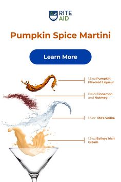 pumpkin spice martini recipe with instructions on how to make it