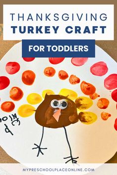 a turkey craft for toddlers with the title thanksgiving giving turkey craft for toddlers