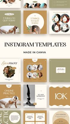 the instagramm templates are designed to look like they have been made in canva