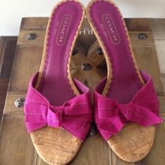 Coach Slides Sandals Color Fuchsia Size 36.5/6.5 Condition Nwot Made In Italy (2brclo) Coach Slides, Coach Sandals, Color Magenta, Diy Fashion Clothing, Color Fuchsia, Slides Sandals, Fuchsia Color, Coach Shoes, Diy Fashion