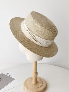 Sun Hat, Straw Hat, Flat Top Hat, Stiff Brim, Summer Hat, Beach Hat, Bolero Hat, Boater Hat, Straw French Hat, Wide Brim Hat, Gardening Hat - Etsy Adjustable Wide Brim Mini Hat For Summer, Straw Bucket Hat With Flat Brim For Spring, Adjustable Brimmed Straw Hat, Cream Straw Hat With Curved Brim For Outdoors, Outdoor Cream Straw Hat With Curved Brim, Spring Straw Bucket Hat With Flat Brim, Spring Boater Hat With Flat Brim, Beige Flat Brim Hat For Outdoor, Casual Beige Brimmed Boater Hat