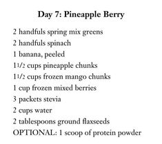 the ingredients for a pineapple berry smoothie