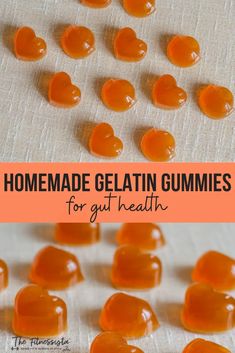 homemade gelatin gummies for gut health with text overlay that reads homemade gelatin gumies for gut health