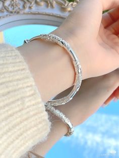 Silver Kada Designs For Women, Chandi Bracelet For Women, Silver Kada Women Hand, Chandi Kada Design For Women, Silver Kangan