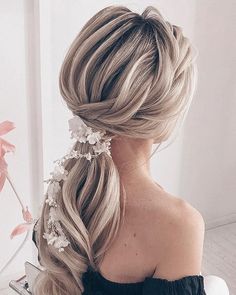 Ponytail With Headband, Hairstyles Ponytail, Elegant Wedding Hair, Headband Wedding, Wedding Hair Inspiration, High Ponytail