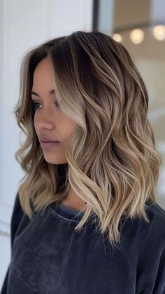 #hairstyleinspo #hairgoals #hairtrends #hairstyleideas #hairinspiration #hairtutorial #hairtransformation #hairlove #hairstyleoftheday #hairfashion Hairstyles Ombre Brown, Hair Color Ideas For Brunettes Medium Length Trending Hairstyles, Blonde Brown Lowlights, Brown Hair Ombre Blonde, Ombre Hair Color Shoulder Length, Brown Hair With Blonde Highlights Short, From Dark To Blonde Hair, Brunette To Blonde Transition, Fall Hair Color Ideas For Brunettes