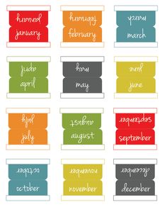 months of the year printables for kids and adults to use in their classroom