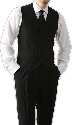 Elegant Formal Vest With Buttons, Elegant Business Vest With Buttons, Semi-formal Black Vest With Buttons, Elegant Black Single-breasted Vest, Elegant Black Three-piece Suit With Buttons, Classic Groom Tuxedo With Buttons, Formal Notch Lapel Vest With Buttons, Formal Black Vest With Button Closure, Black Formal Vest With Button Closure