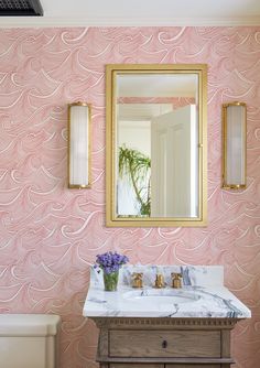 waves wallpaper lingua franca red on white Wallpaper Bright, Waves Wallpaper, Boys Bathroom, Paper Material, Eco Friendly Paper, Bathroom Wallpaper, Studio Decor, Beach House, Art Mural