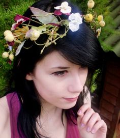 Twiggy Hair, Fall Flower Crown, Bridesmaid Headpiece, Wedding Maids, Gothic Flowers, Engagement Portrait, Fashion Girly