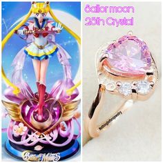 Moon Wedding Ring, Sailor Moon Ring, Sailor Moon Jewelry, Sailor Moon Wedding, Sailor Moon Pin, Moon Accessories, Family Cosplay, Moon Wedding, Usagi Tsukino