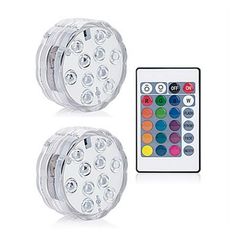 two white lights with remote control on each side