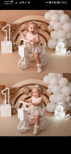 First Birthday Photo Shoot Ideas Indoor, Simple 1st Birthday Photoshoot, Rainbow Smash Cakes, Baby Photography Backdrop, Simple Birthday Decorations, Easy Backdrops, Birthday Photography, Girl Themes