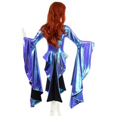 Sorceress Sleeve Romper W/ Plunging V Neckline Siren Cut Leg - Etsy Saudi Arabia Purple Long Sleeve Costume For Costume Party, Blue Fantasy Party Costume, Purple Fantasy Costume For Party, Fantasy Purple Costume For Party, Violet Backed Starling, Themed Outfits, Starling, Olive Branch, V Neckline