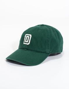 Dartmouth College Needlepoint Hat | Men's Dress Clothes & Accessories Vintage Canvas Baseball Cap With Curved Brim, Classic Green Hat With Curved Bill, Classic Green Curved Bill Hat, Collegiate Hats With Curved Bill For College, Classic Green Dad Hat With Curved Bill, Collegiate Curved Bill Hat For College, Classic Cap For Game Day, Cotton Snapback Hats For College, Collegiate Dad Hat With Curved Brim For College