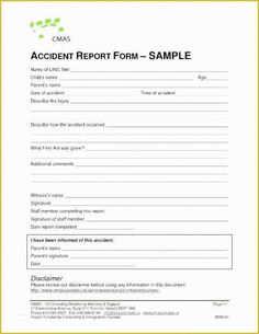 the accident report form is shown