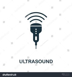 an ultrasound logo on white background