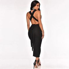 BLACK BACKLESS SLEEVELESS O NECK BODYCON DRESS sold by Just 4 Fashion on Storenvy Black Bodycon Backless Sleeveless Dress, Bodycon Dress With Cutout Back, Sleeveless Backless Dress With Cutout Back For Party, Chic Black Sleeveless Club Dress, Chic Black Sleeveless Dress For Club, Chic Backless Bandage Dress For Club, Backless Bandage Dress For Club, Backless Bodycon Bandage Dress For Night Out, Stretch Backless Bodycon Dress For Going Out