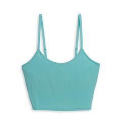 Longline Bra Top - TENCEL™ Modal Aruba Blue Reversible Swimwear, Short One Piece, Compression Top, New Bra, Longline Bra, Soft Bra, Built In Shelves, Bra Top, Shelf Bra