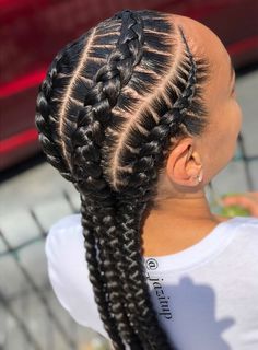 Jumbo Goddess Braids, Two Goddess Braids, Goddess Braid Ponytail, Goddess Braids Updo, Goddess Braid Styles, Goddess Braid, Bob Braids Hairstyles