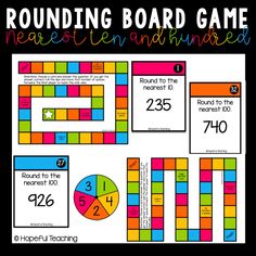 rounding board game with numbers and percentages