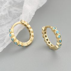 Style: Simple Color: White Gold Color, Yellow Gold Fashion Element: Geometry Elegant Turquoise Hoop Earrings, Elegant Blue Cartilage Earrings For Gift, Blue Hypoallergenic Hoop Jewelry, Hypoallergenic Blue Hoop Jewelry, Adjustable Blue Cartilage Earrings, Elegant Single Blue Cartilage Earring, Elegant Blue Single Cartilage Earring, Adjustable Nickel-free Blue Cartilage Earrings, Elegant Turquoise Hypoallergenic Hoop Earrings