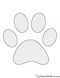 an animal paw printable on a white background