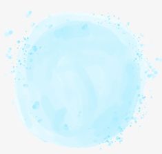 a blue circle painted with watercolors on a white background