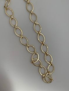 You get a 3 feet long Gold Finish And Silver Plated Solid Copper Pattern Marquise Shape Chain. This is copper chains with Gold Finish also available in Silver Plated. E-Coated Chain. The size of links are: 16mmX11mm All Over Marquise shape These chains are great for personal use or to design something for resale. You just need a hook/clasp to make a nice necklace! NOTE: All the sizes and descriptions are approximate for these fancy chains. Oval Link Metal Chain Necklace For Jewelry Making, Gold Oval Chain Necklace With Lobster Clasp, Oval Link Adjustable Chain Necklace For Jewelry Making, Gold Oval Link Necklace, Copper Chain, Hook Clasp, Chain Gold, Cool Necklaces, Polymer Clay Beads