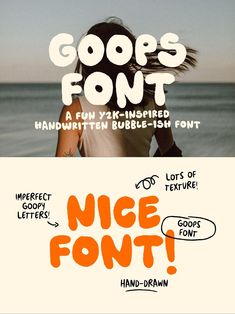 two different types of font that appear to be handwritten