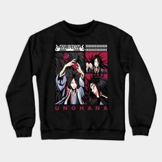 an unforana sweatshirt with anime characters on it