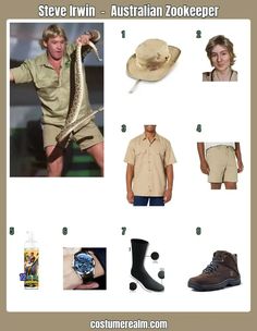 an image of a man in shorts and hat with items for him to put on his shirt