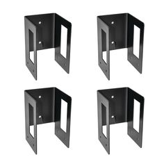 These heavy duty steel corner brackets allow you to build your own half cord or full cord firewood storage rack. This unique design keeps your valuable firewood up to five inches above ground level where it is safe from ground moisture and pests. To assemble, cut any 2-inch by 4-inch piece of lumber to your desired length and simply insert it into the brackets. Pre drilled holes in each of the four brackets enable you to add screws or nails for added stability. Pressure treated lumber is recomme Firewood Storage Rack, Firewood Racks, Corner Brackets, Fireplace Logs, Firewood Rack, Firewood Storage, Ground Level, Stove Fireplace, Lowes Home Improvements