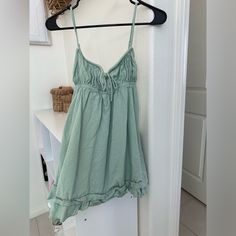 Sage Green Double Layered Mini Dress From Princess Polly. Keyhole In The Middle. Runs A Bit Short Imo. Never Worn! Dresses Sage Green, Layered Mini Dress, Princess Polly Dress, Green Princess, Princess Polly Dresses, Polly Dress, Princess Polly, In The Middle, Sage Green