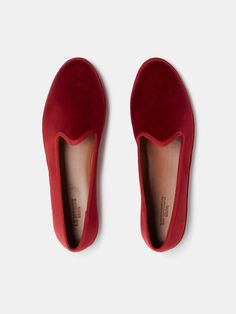 The Soft Venetian Slipper is a take on the classic espadrille, hand finished with stitching and rubber soles for a comfortable step. Made in Italy. During sales and promotions of 30% or more all sales are final and we are unable to offer refunds. Exchanges will be accepted only for items shipped within the UK. Charvet Slippers, Venetian Slippers, Red Satin, Kids Boots, Boot Sandals, Scarlet, Espadrilles, Sandals Heels, Slippers