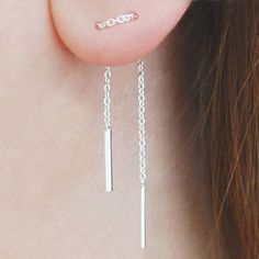 Jóias Body Chains, Rose Gold Drop Earrings, Abstract Fashion, Cute Ear Piercings, Signature Look, Threader Earrings