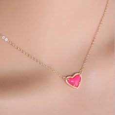 Newpretty!! Pink Heart Necklace In Gold Plating. Necklace Has An Extension On The Clasp. Very Unique And Different. Very Shiny. Perfect For Yourself Or As A Gift. Suitable For All Ages. Suitable For Most Occasions. Nwt Pink Heart-shaped Jewelry With Clavicle Chain, Pink Heart-shaped Clavicle Chain Jewelry, Pink Heart Pendant Necklace With Clavicle Chain, Pink Heart Necklace On Clavicle Chain, Pink Heart Necklace With Clavicle Chain For Valentine's Day, Dainty Pink Charm Necklace With Delicate Chain, Valentine's Day Pink Heart Necklace With Clavicle Chain, Pink Heart Pendant Clavicle Necklace, Pink Clavicle Chain Necklace For Valentine's Day