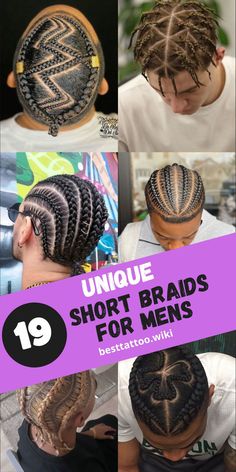 Make a bold fashion statement with our top 19 trendsetting hairstyles featuring stunning short braids for men in 2024. Whether you prefer a clean-cut look or something more edgy, our collection has you covered. From short braids with beads to hairstyles with fade, our versatile options cater to every man's style preferences. Embrace the artistry of braiding and transform your appearance with our captivating designs. Mens Stitch Braids Short Hair, Men’s Mohawk Braids, Braids Styles For Short Hair, Men Cornrow Hairstyles Short, Short Braided Hairstyles For Men, Men Short Hair Braids Hairstyles, Braid Hairstyles For Men With Short Hair, Braids For Men With Short Hair, Short Hair Cornrows Men