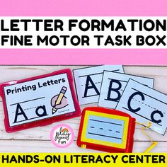 the letter formation fine motor task box is shown