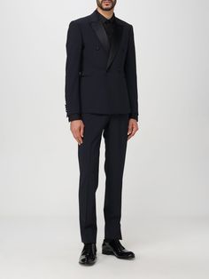 Suit EMPORIO ARMANI Men color Navy Armani Suits For Men Wedding, Armani Suits For Men, Marine Costume, Armani Tuxedo, 3 Piece Suit Men, Armani Suit, Suit For Men Wedding, Armani Suits, Emporio Armani Men