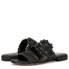 PRICES MAY VARY. Sam Edelman Elisa Meet Elisa - a floral woven slide sandal with a cabochon frame buckle and scalloped trim. Wear with summer neutrals to allow the texture play to pop. Heel Height: 0.625 Inches Closure: Slip-On Apple Watch Bracelet Band, Summer Neutrals, Apple Watch Bracelets, Sam Edelman Sandals, Watch Bracelet, Scalloped Trim, Kids Luggage, Luxury Store, Pharmacy Gifts