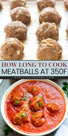 Find out How Long to Cook Meatballs at 350 Degrees in the Oven for an enjoyable family weeknight dinner idea! Homemade meatballs make an easy dinner recipe for a weeknight. Save this pin for later! Recipes With Few Ingredients, Italian Recipes Traditional