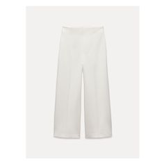 ZARA WOMAN COLLECTIONPants with a high waist and wide legs. Side hidden in-seam zip closure. Chic Tailored Structured Bottoms, Structured Pants For Fall Workwear, Modern Structured Pants For Workwear, Structured Bottoms For Workwear In Fall, Modern Structured Bottoms For Formal Occasions, Chic Tailored Structured Pants, Modern Structured Formal Bottoms, Elegant Straight Culottes For Summer, Spring Office Bottoms With Wide Leg