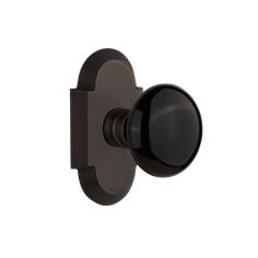 an image of a black door knob on a white background