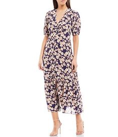 Women's Dresses & Gowns | Dillard's Fitted Floral Print Dress With Split Neck, Chic Floral Print Midi Dress With Notched Neckline, Chic Midi Dress With Notched Neckline For Brunch, Chic Midi Dress With Floral Print And Notched Neckline, Chic Floral Print V-neck Dress With Notched Neckline, Chic V-neck Dress With Floral Print And Notched Neckline, Chic Floral Print Dress With Notched Neckline, Chic Floral Print V-neck Midi Dress, Chic Floral Print Midi V-neck Dress