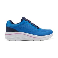 Keep it comfortable in the Easy Spirit Pippa casual sneakers. This lightweight sneaker features a lace-up front, superior arch support and a breathable upper. Plus, it's orthotic friendly!Features: Comfort, Removable Sock Liner, Orthotic Friendly, Lightweight, Cushioned, BreathableClosure Type: Lace-UpShoe Heel Height: 1 3/4 InchesUpper/Outer Base Material: 87% Polyester, 13% PolyurethaneShoe Lining Material: PolyesterSole Material Content: 100% PolyethyleneToe Type: Round Toe, Closed Toe, Bike… Blue Slip-resistant Walking Shoes With Round Toe, Blue Slip-on Breathable Walking Shoes, Blue Slip-on Walking Shoes With Ortholite Insole, Blue Lace-up Walking Shoes With Ortholite Insole, Blue Slip-on Running Shoes With Arch Support, Shoes Oxford, Lightweight Sneakers, Easy Spirit, Liner Socks